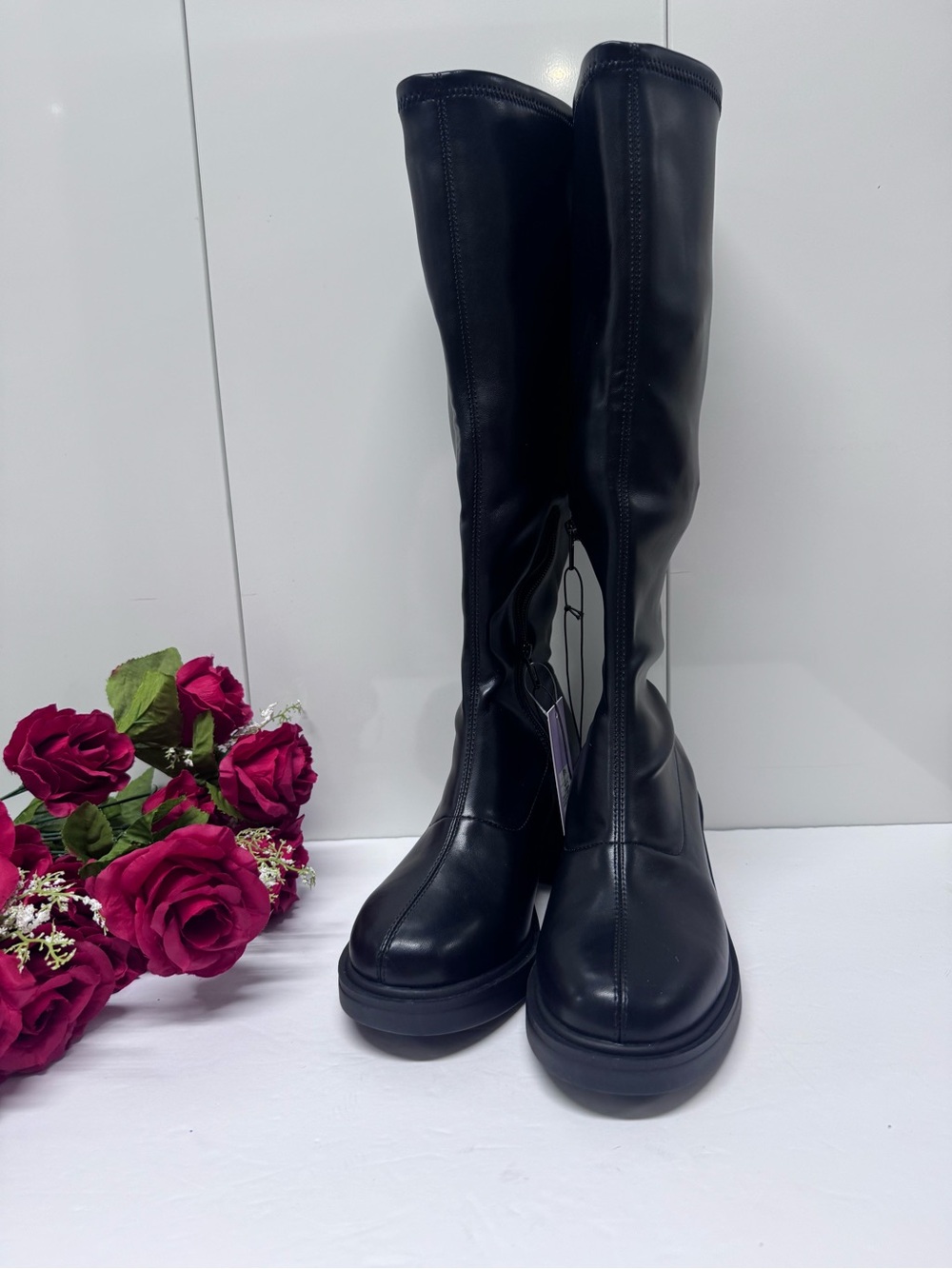 🖤NIB STRETCH PLATFORM KNEE BOOTS - Picture 3 of 6